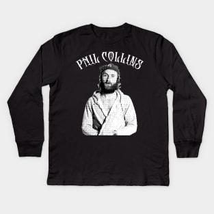 Phil Collins // Retro 80s Aesthetic Design Kids Long Sleeve T-Shirt